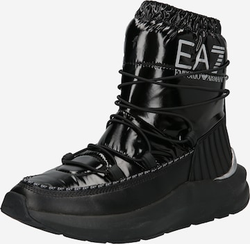 EA7 Emporio Armani Snow boots in Black: front