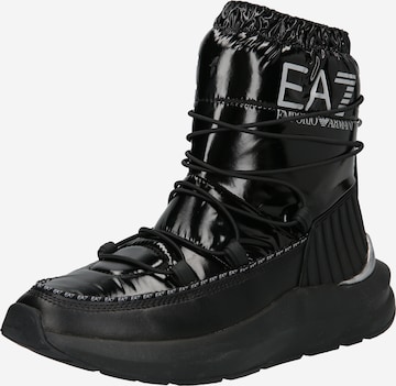 Bottes de neige EA7 Emporio Armani en noir : devant