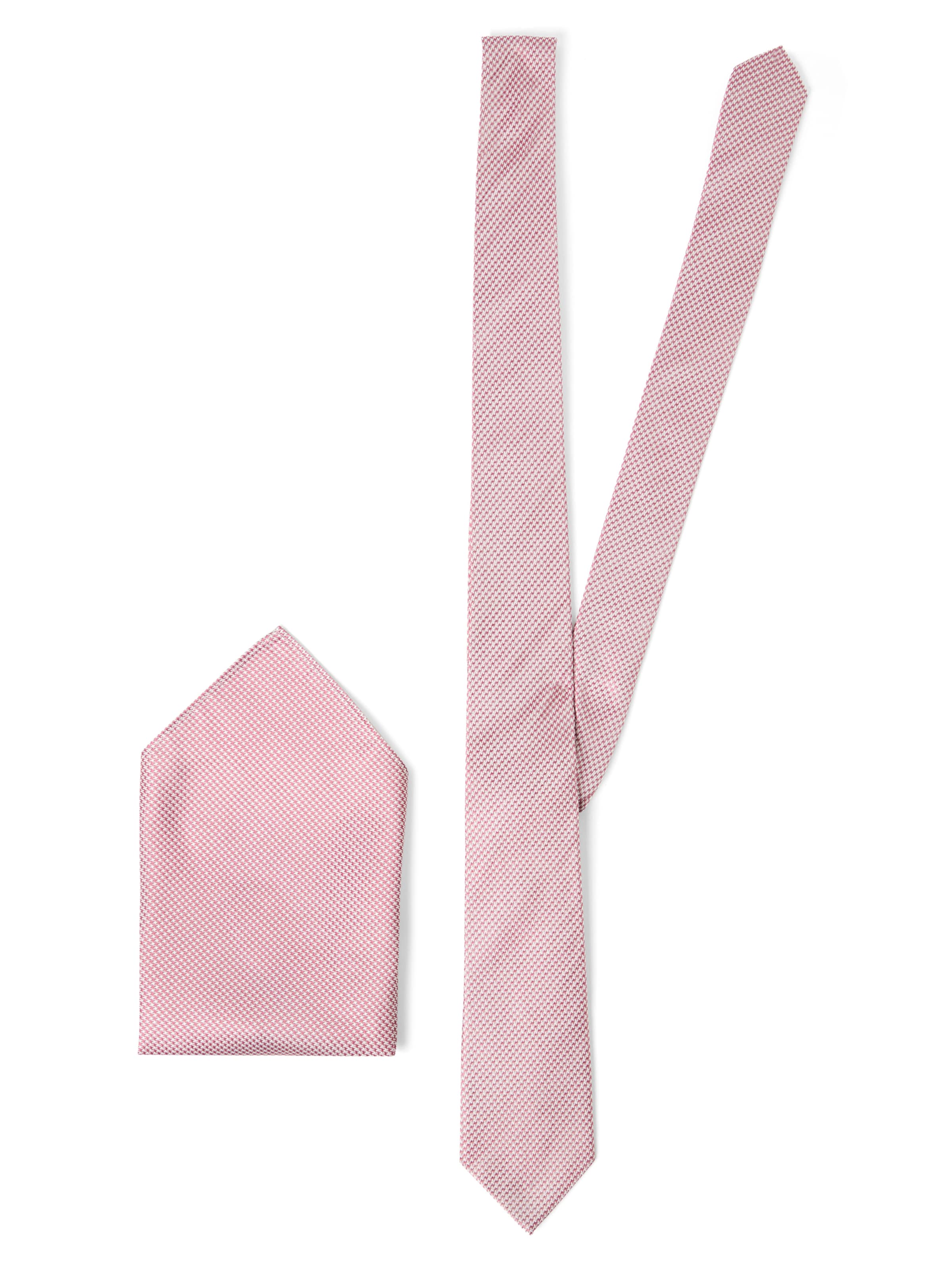 HECHTER PARIS Krawatte, Einstecktuch in Pink: Vorderseite