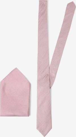HECHTER PARIS Krawatte, Einstecktuch in Pink: Vorderseite