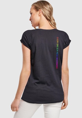 Merchcode T-Shirt 'Hope Rainbow' in Blau