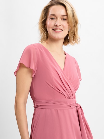 Marie Lund Cocktailjurk in de kleur Oudroze, Productweergave