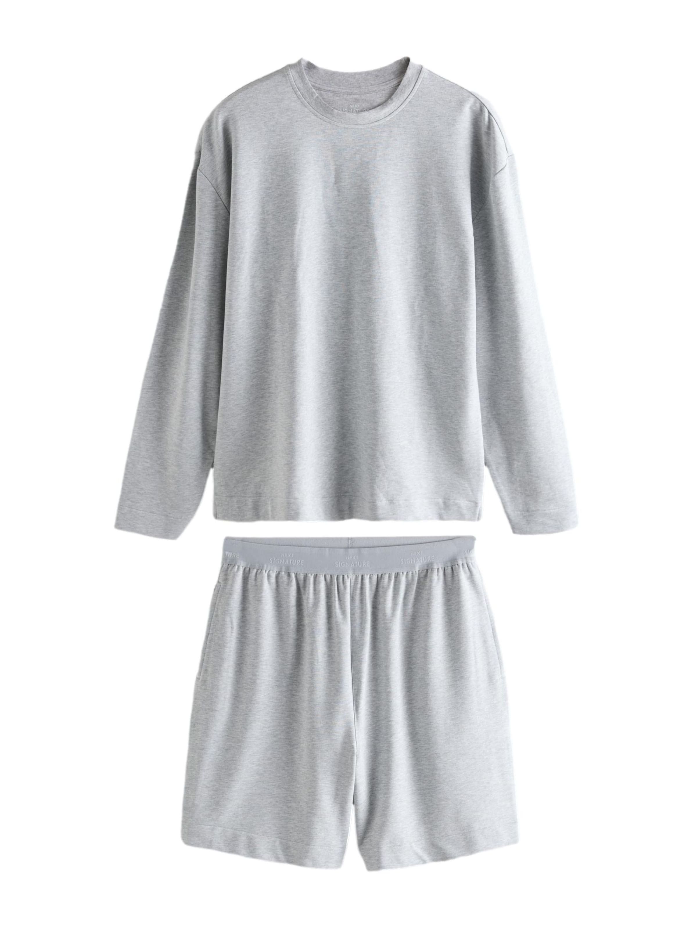 Pyjama court Next en gris : devant