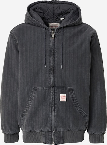 LEVI'S ®Prijelazna jakna 'Potrero Denim Hoodie' - crna boja: prednji dio