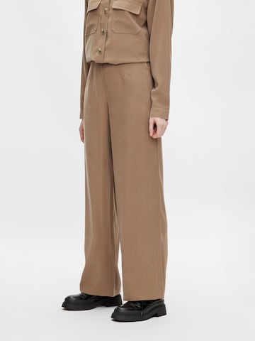 OBJECT Wide Leg Hose 'Lilie' in Braun