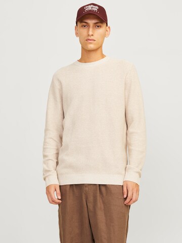 JACK & JONES Pullover 'JPRCCLUCAS' in Beige: Vorderseite