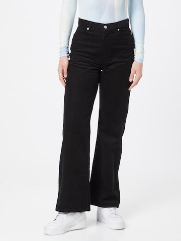 Monki Wide leg Broek in Zwart: voorkant