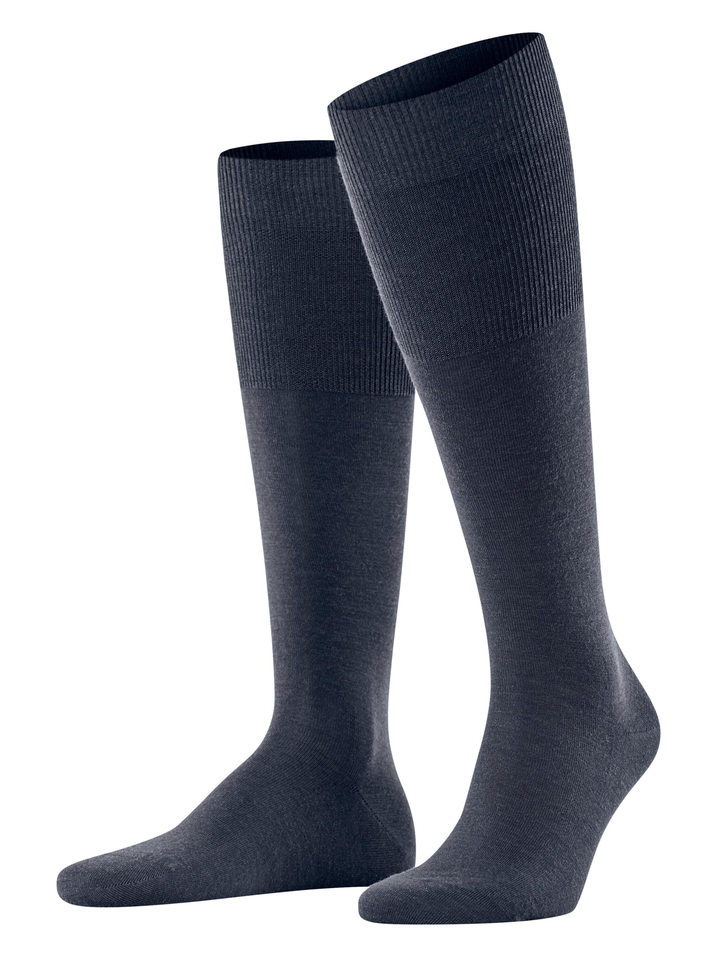 FALKE Knee High Socks 'Airport' in Blue: front