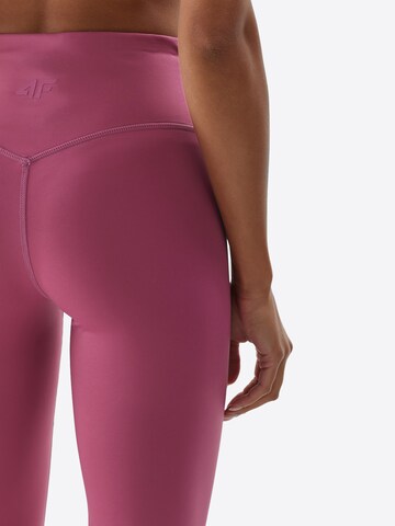 Skinny Pantaloni sportivi di 4F in rosa