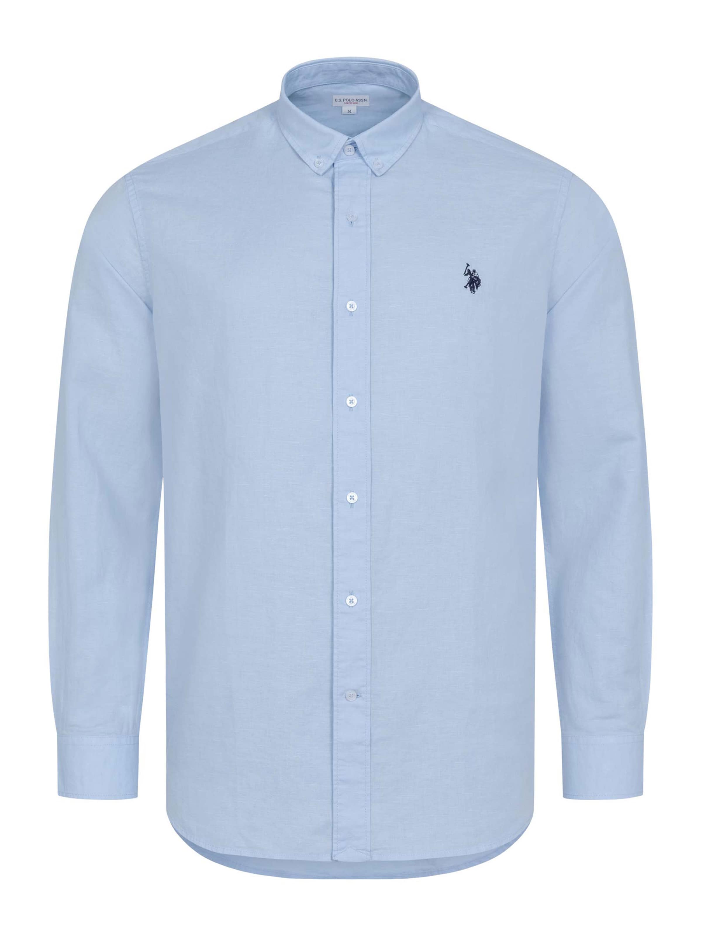 U.S. POLO ASSN. Regular fit Button Up Shirt in Blue: front