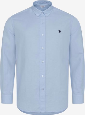 U.S. POLO ASSN. Regular fit Overhemd in Blauw: voorkant