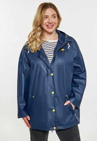 Schmuddelwedda Between-seasons coat in Blue: front