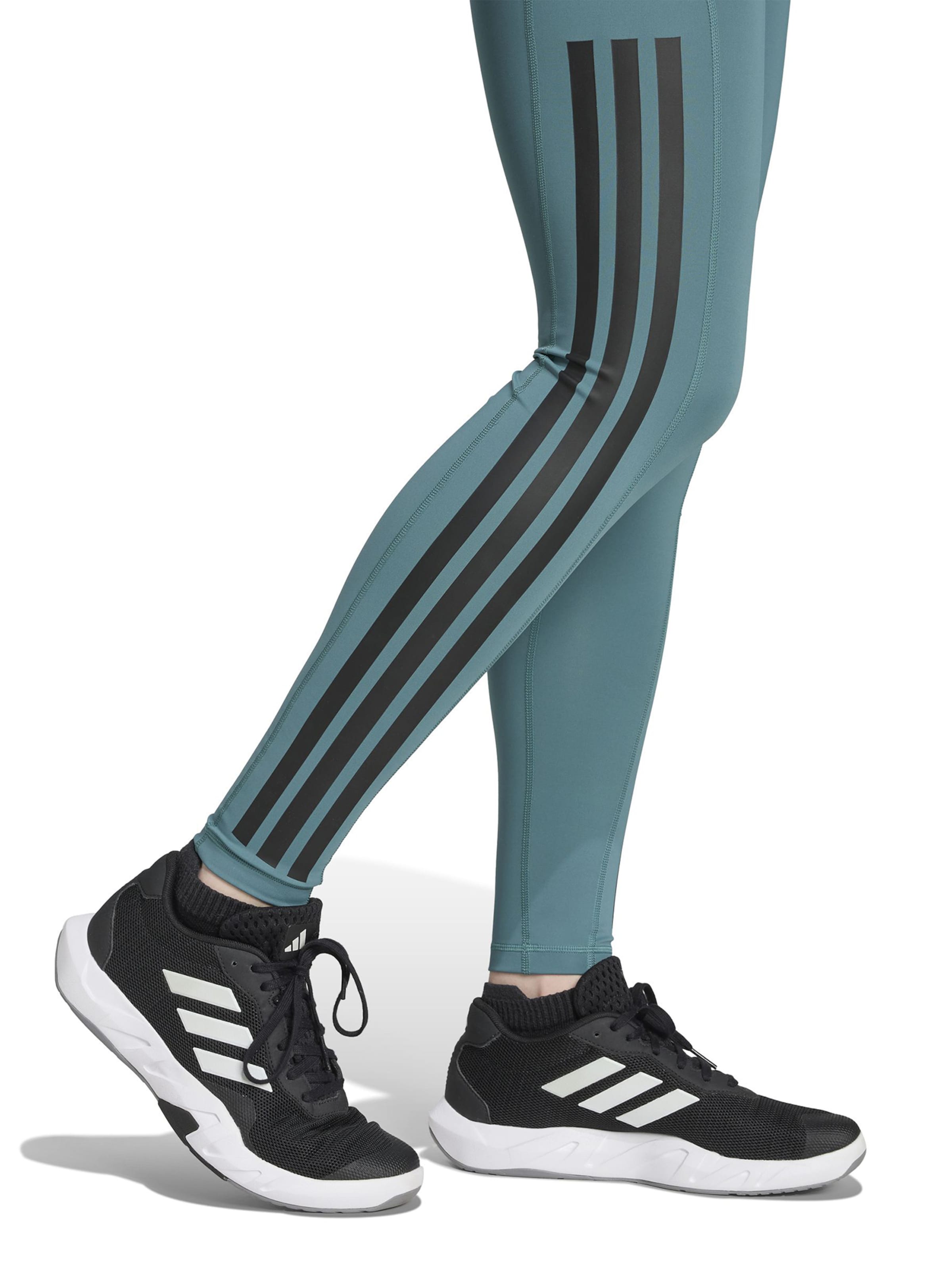 ADIDAS PERFORMANCESkinny Sportske hlače 'Optime' - zelena boja