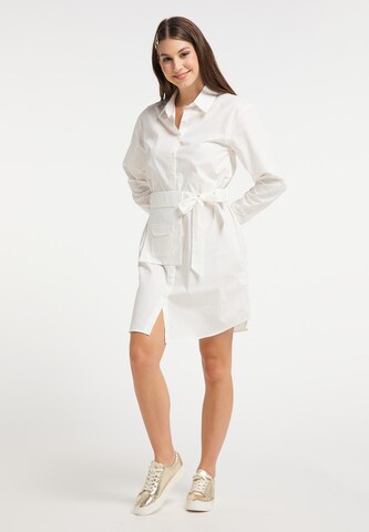 MYMO Košeľové šaty - biela