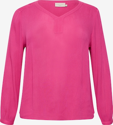 KAFFE CURVE Blouse 'Cami' in Roze: voorkant