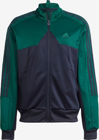 ADIDAS SPORTSWEAR Athletic Zip-Up Hoodie 'Tiro' in Black: front