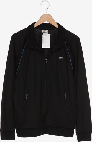 LACOSTE Sweatshirt & Zip-Up Hoodie in XXL in Black: front
