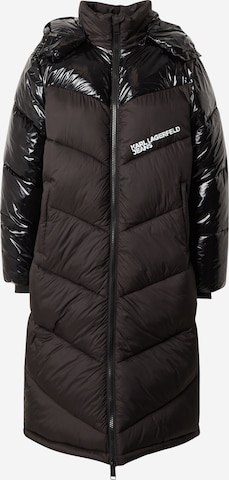 KARL LAGERFELD JEANS Winter coat in Black: front