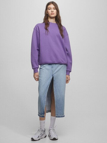 Pull&Bear Sweatshirt in Lila