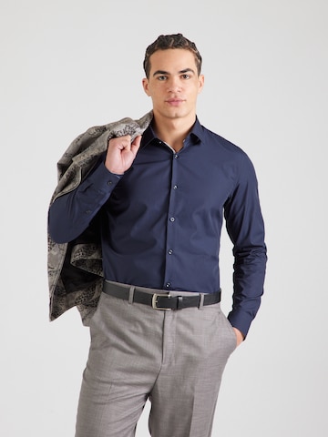 HUGO Slim fit Business Shirt 'Koey' in Blue: front