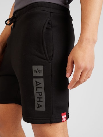 ALPHA INDUSTRIES Regular Pants in Black