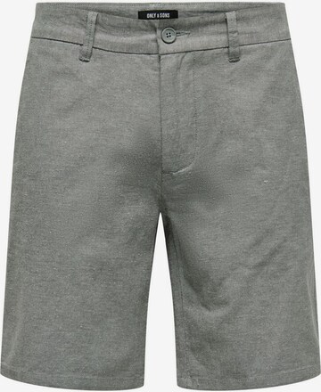 Regular Pantalon chino 'Mark' Only & Sons en gris : devant