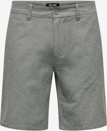 Pantalon chino 'Mark' Only & Sons en gris : devant