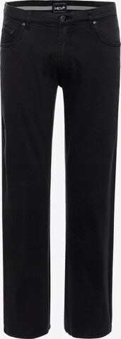 Men Plus Regular Pants in Black: front