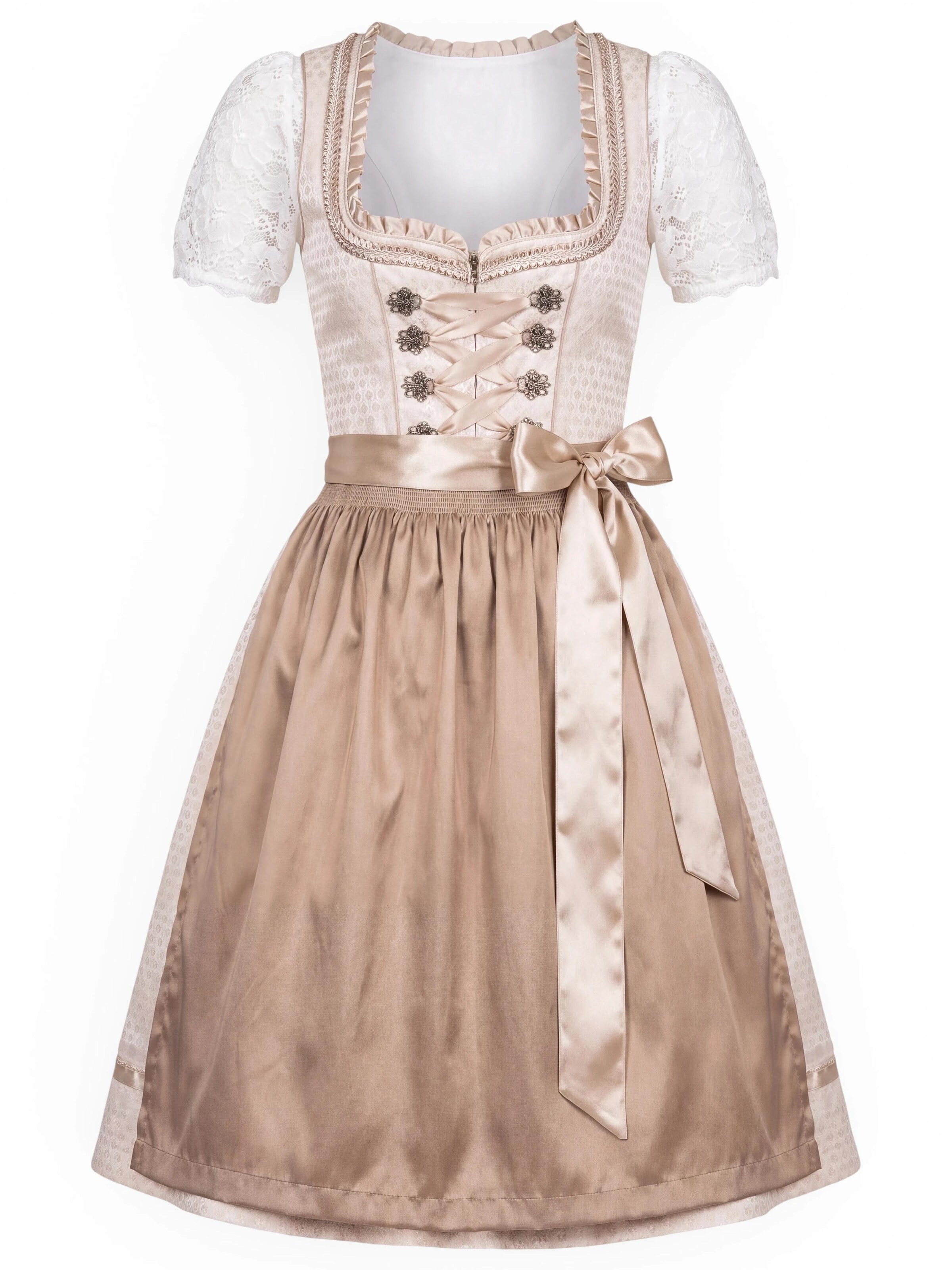 Trachtl Dirndl 'Vicky Dirndl Trachtenkleid Damen 2:TLG' in Gold: front