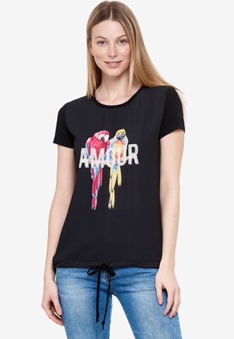 Decay T-Shirt 'AMOUR' in Schwarz: predná strana