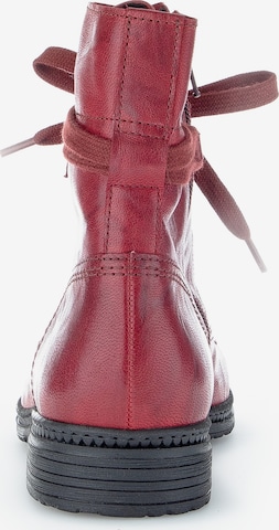 GABOR Lace-Up Ankle Boots in Red