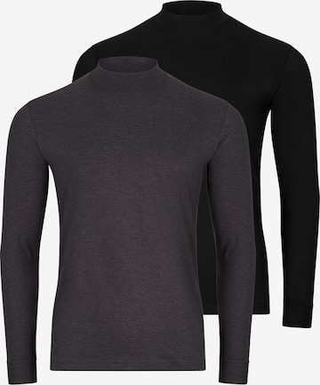 Ragman Shirt 'Basic' in Schwarz: Vorderseite