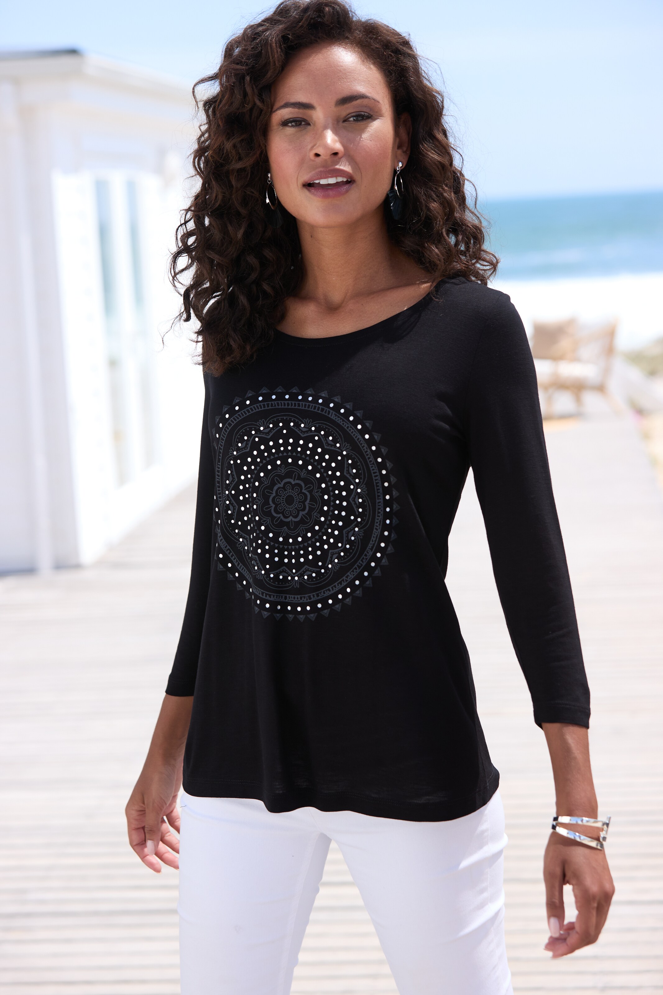 LASCANA Μπλουζάκι σε μαύρο