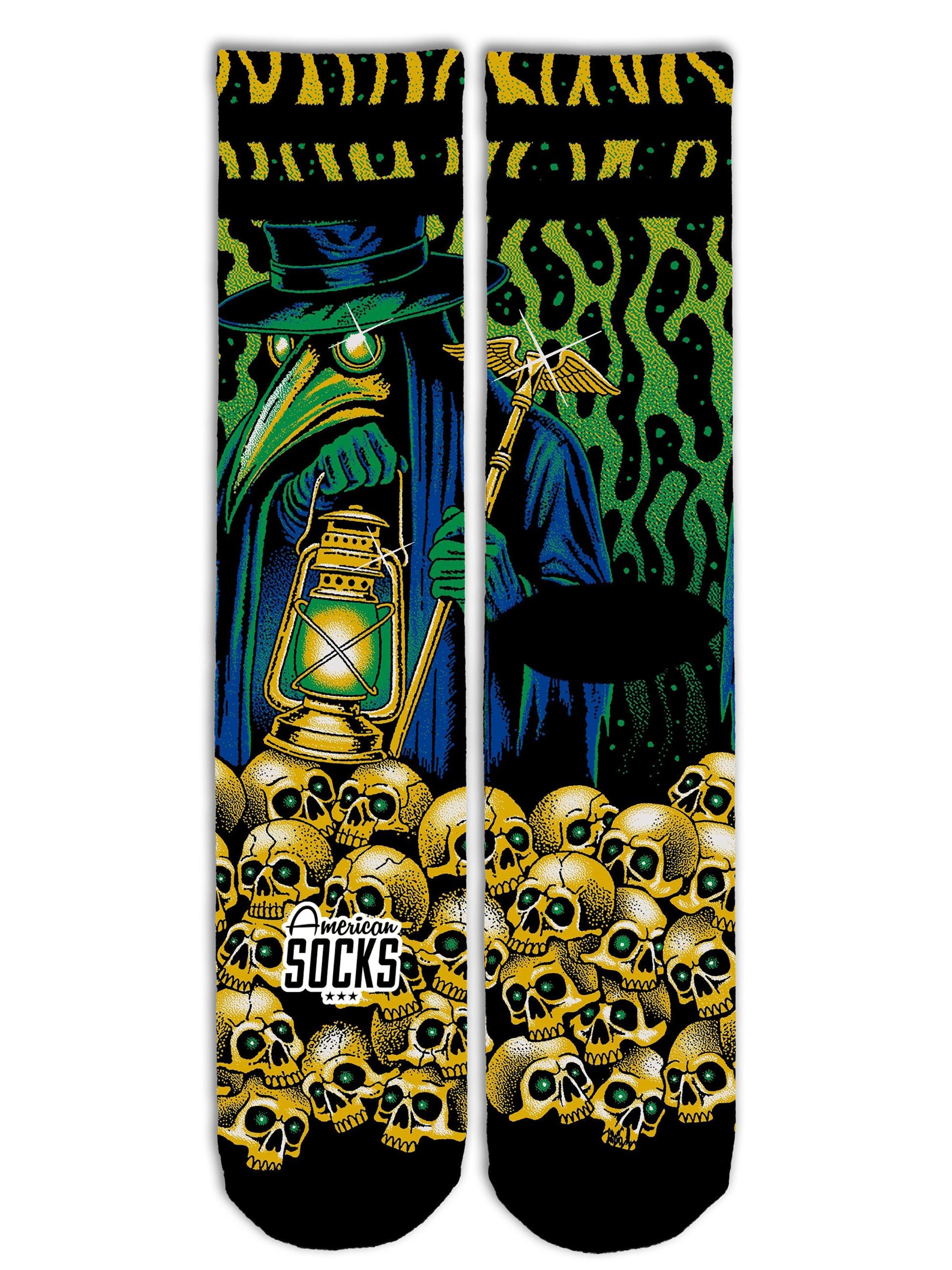 American Socks Socken 'Black plague'‌‌‌‌‌‌‌ in Grün