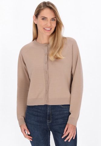 usha BLUE LABEL Knit cardigan in Beige: front
