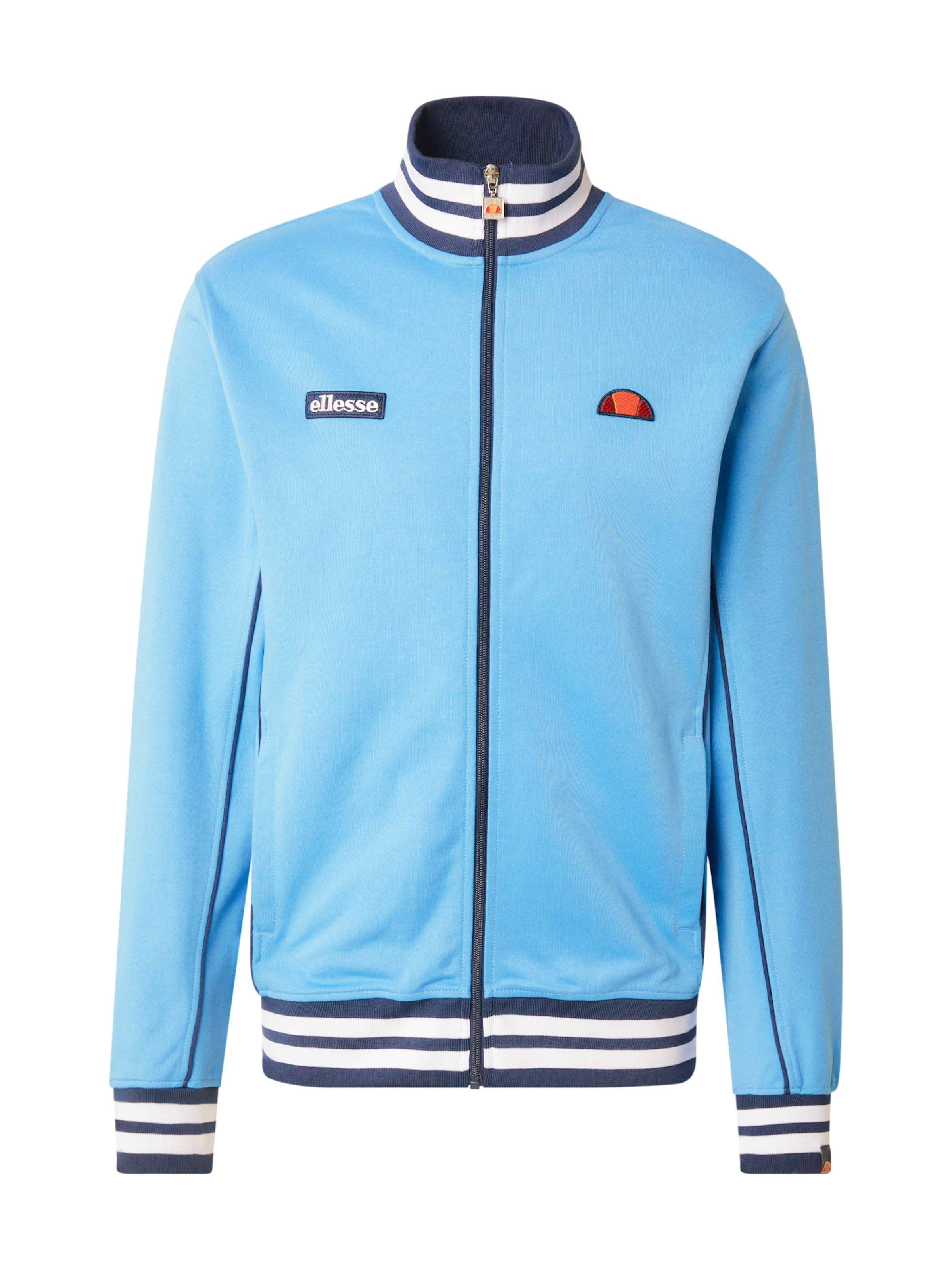 ELLESSE Sweatjacke 'Milan' in navy / hellblau / weiß, Produktansicht