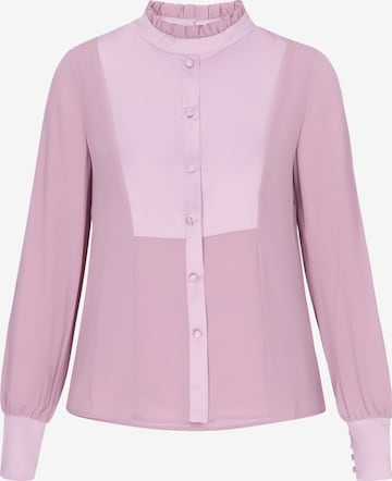 usha BLACK LABEL Bluse 'Elegant' in Lila: Vorderseite