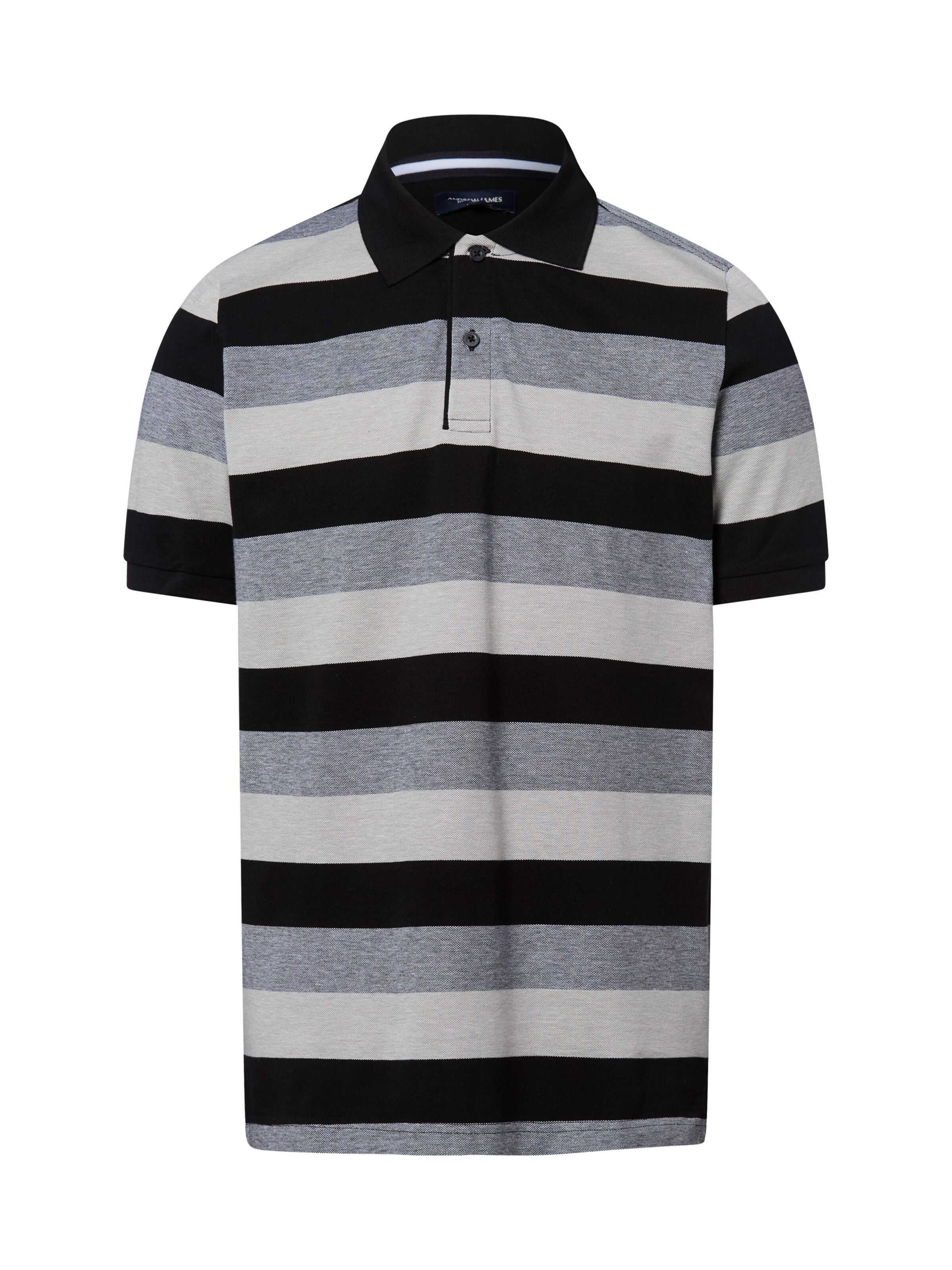 Andrew James Poloshirt in Schwarz: Vorderseite
