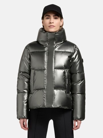 khujo Winterjas ' Rinja Shiny-YM ' in Grijs: voorkant