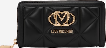 Love Moschino Kukkaro 'EMBOSSED' värissä musta: etupuoli