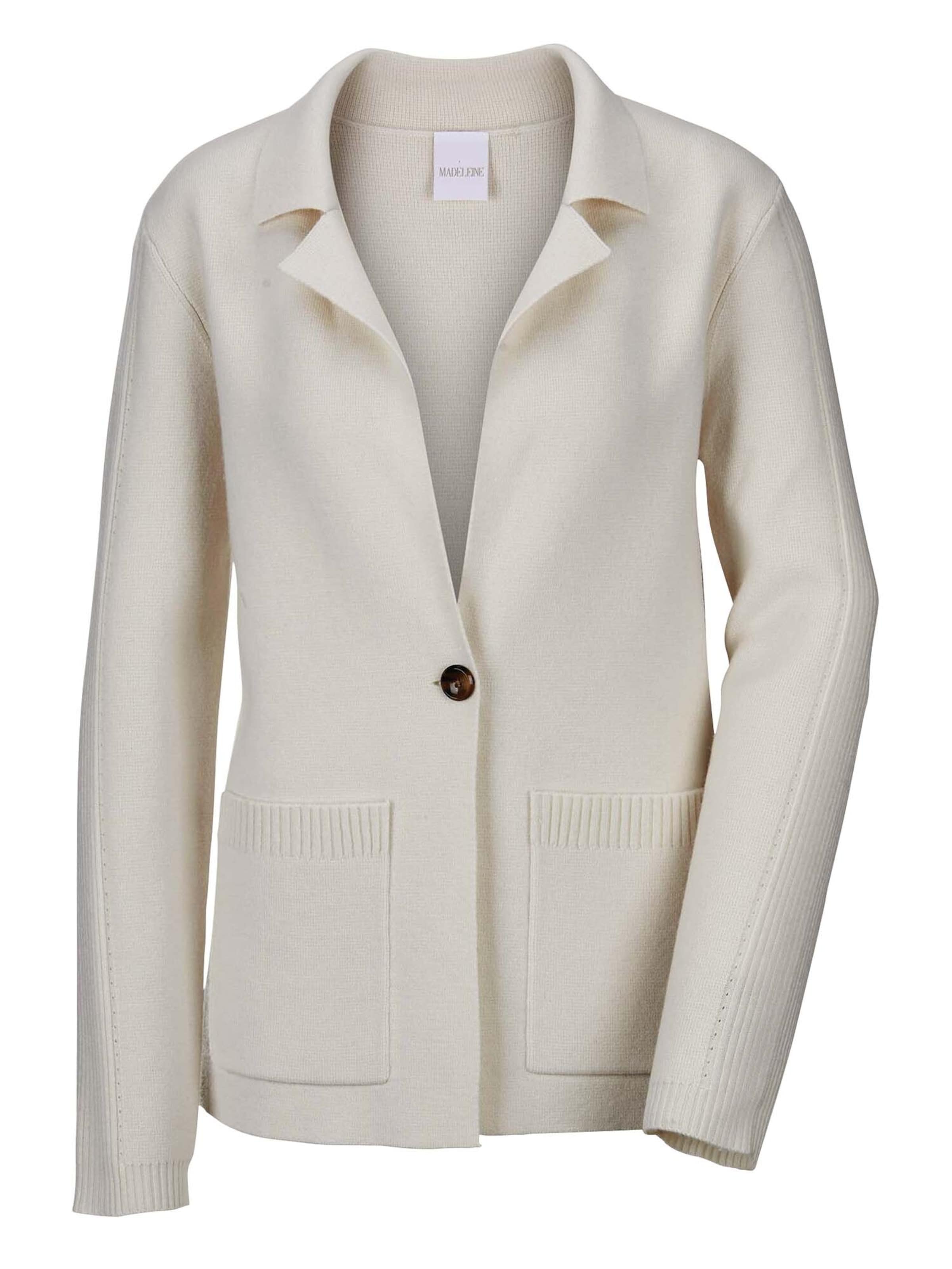 MADELEINE Strickjacke in Weiß: Vorderseite