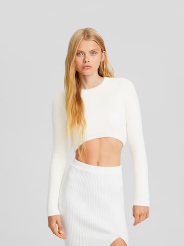 Bershka Pullover i hvid: forside