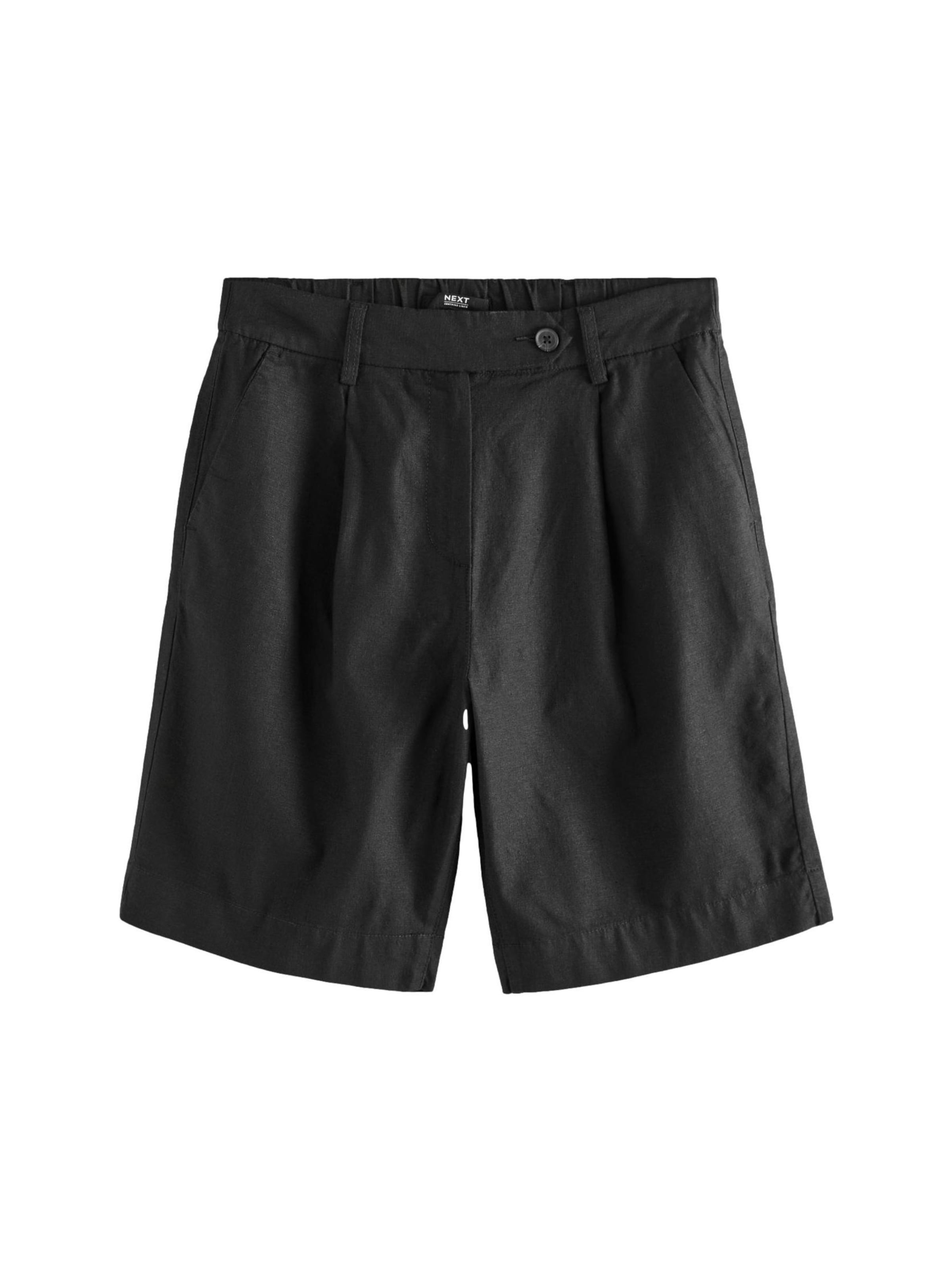 Next Normální Kalhoty se sklady v pase – černá: přední strana