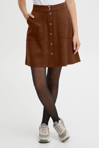 Oxmo Skirt 'June' in Brown: front