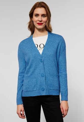 STREET ONE Knit Cardigan in Blue: front