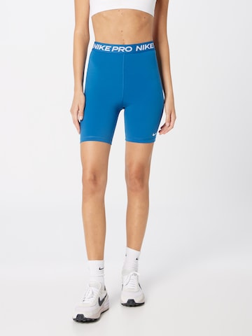 NIKE Скинни Спортивные штаны 'Pro 365' в Синий: спереди