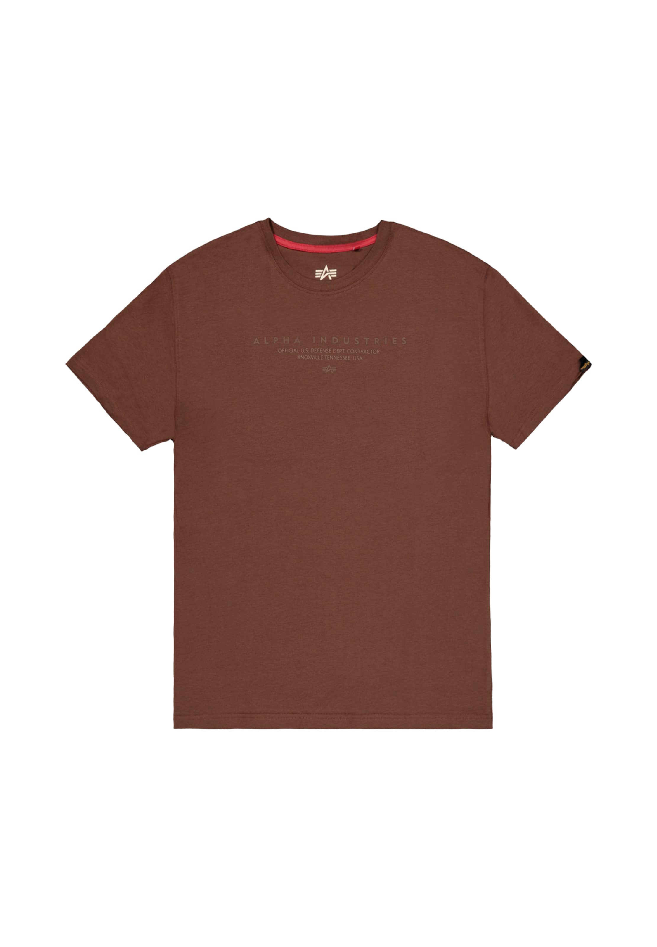 ALPHA INDUSTRIES - Camisa 'DTM' em castanho: frente