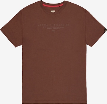 ALPHA INDUSTRIES - Camisa 'DTM' em castanho: frente
