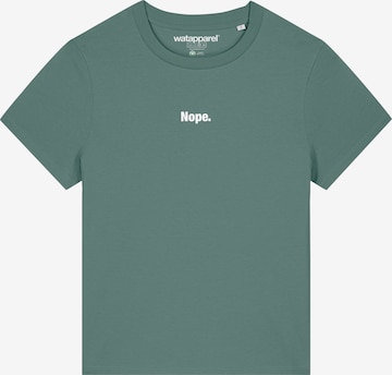 Maglietta 'Nope' di Watapparel in verde: frontale