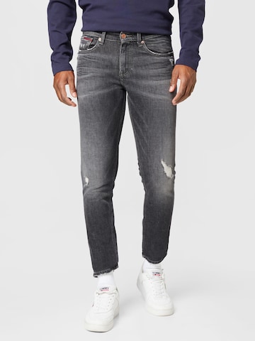 Coupe slim Jean 'Scanton' Tommy Jeans en gris : devant